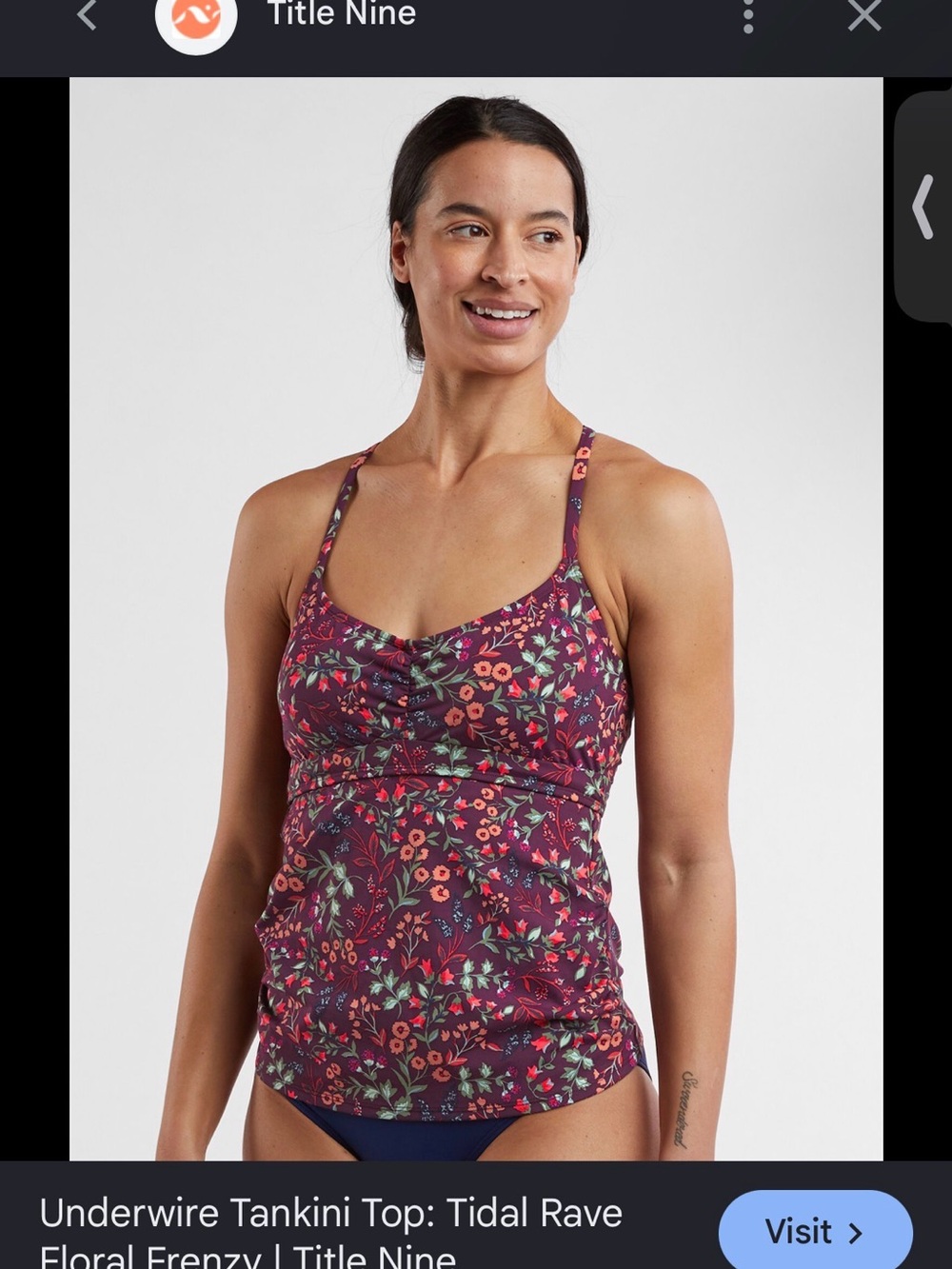 Title Nine Tidal Rave: Underwire Tankini Top